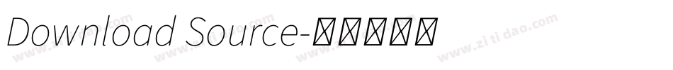 Download Source字体转换